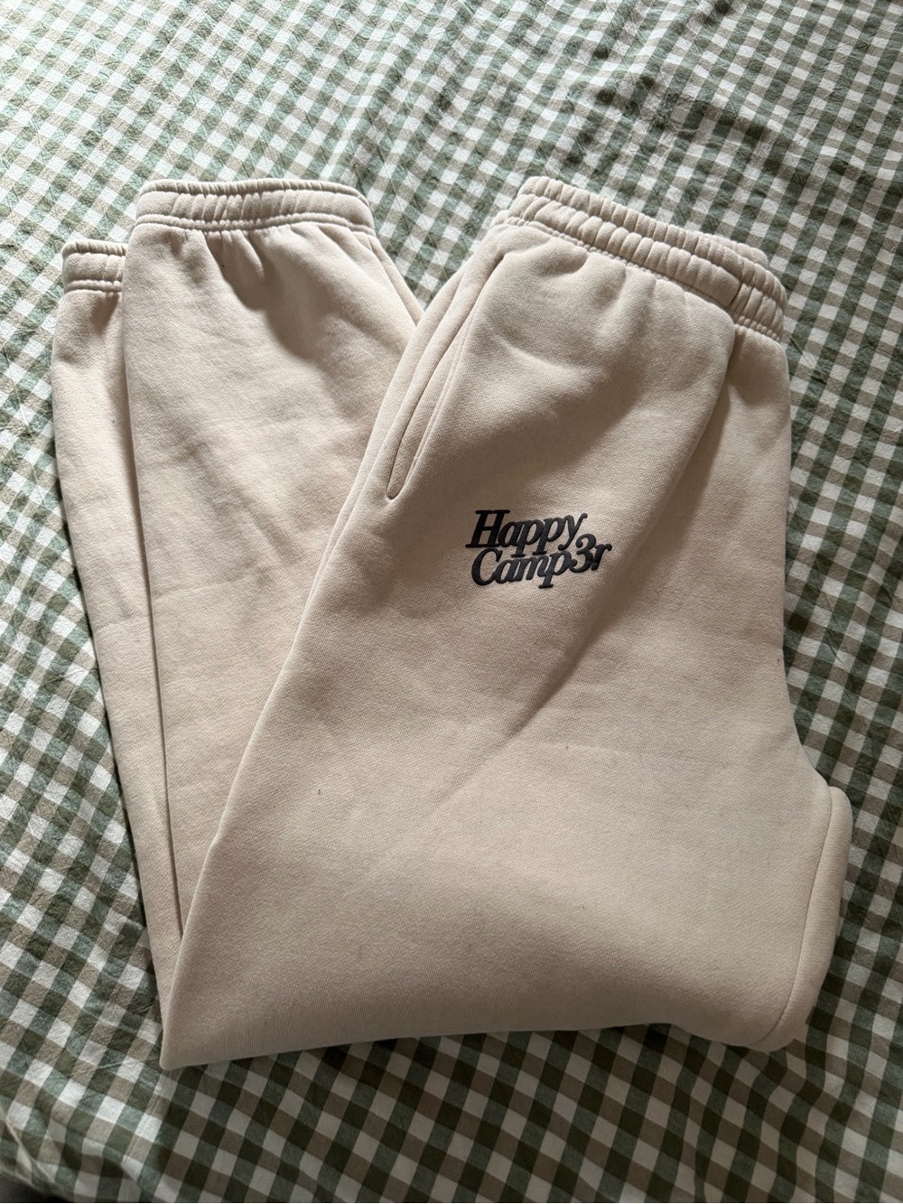 Happy Camp3r Large Cream Sweatpants